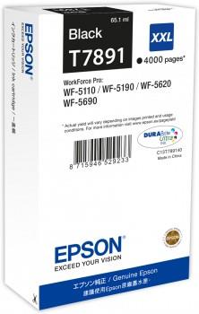 Epson originál ink C13T789140, T789, XXL, black, 4000str., 65ml, 1ks, Epson WorkForce Pro WF-5620DW