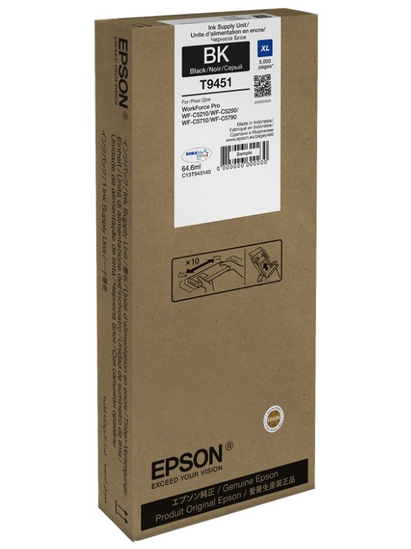 Epson originál ink C13T945140, black, 5000str., 1x64.6ml, Epson WF-C5210, C5290, C5710, C5790