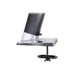 Ergotron Grommet Mount for WorkFit-A - Upevňovací komponent - ocel - černá, leštěný hliník 97-692