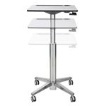 ERGOTRON LEARNFIT™, ADJUSTABLE STANDING DESK, CLEAR ANODIZED, pracovní pojízdný stolek, k sezení i stání 24-481-003