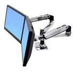 Ergotron LX Dual Side-by-Side Arm - Montážní sada (svorka k montáži na stůl, úchyt průchodky, žerď, 45-245-026
