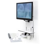 ERGOTRON PATIENT ROOM, VL18 STS WM,white,systém držáků na zeď, monitor (all in one), klávesnice, myš,prac.plo 61-080-062
