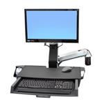 ERGOTRON StyleView® Sit-Stand Combo Arm s prac. plochou,nástenný držiak do lišty LCD, klávesnica+ myš,sklopný 45-260-026