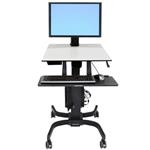 ERGOTRON WorkFit-C, Single LD Sit-Stand Workstation, nastaviteľná pojazdná pracovná stanica k stániu či seden 24-215-085