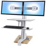 ERGOTRON WorkFit-S, Dual Monitor with Worksurface+ (bílý),stolní držák pro dva monitory , kláv.+myš.,okl. plo 33-349-211