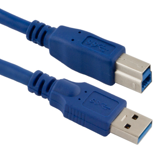 Esperanza EB151 Kábel USB 3.0 do tlačiarne A-B M/M 1.8m, modrý