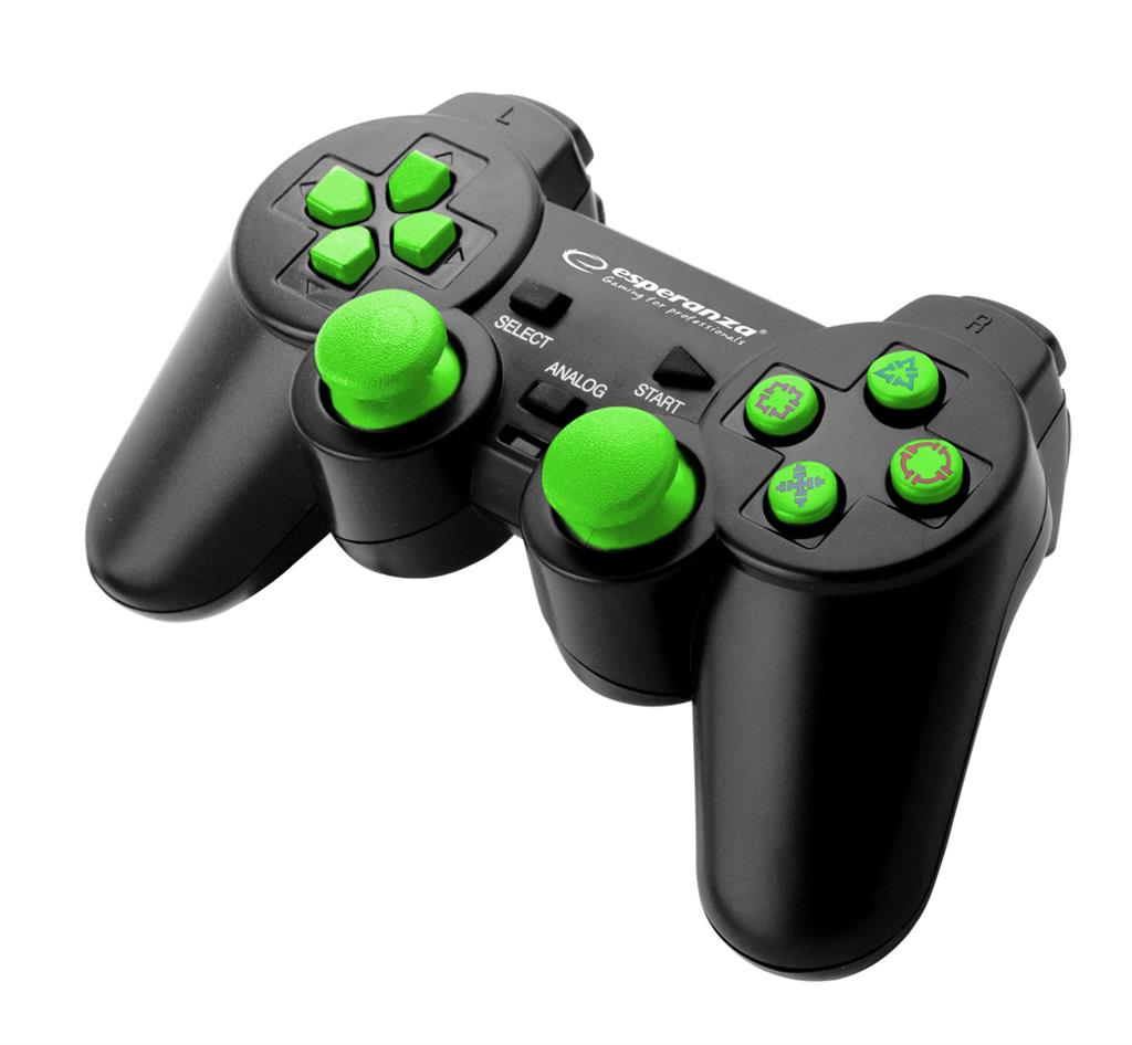ESPERANZA EGG107G TROOPER - GAMEPAD S VIBRÁCIAMI PRE POČÍTAČE PC / PS3 EGG107G - 5901299947173