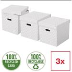 Esselte Home, set 3 ks, krychlový, bílá 628288