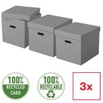 Esselte Home, set 3 ks, krychlový, šedá 628289