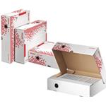 Esselte Speedbox rychle-složitelný archivační kontejner s víkem M, bílá-červená 623912