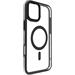 eSTUFF INFINITE Helsinki kryt pro iPhone 16 Pro, MagSafe, stojánek, recyklovaný TPU, čirý/černý 5715063424773