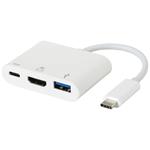 eSTUFF USB-C AV Multiport Adapter for Macbook Pro HDMI(4kx2k) + USB3.0 + USB-C Charging port.. ES623001WH
