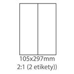 etikety ECODATA Samolepiace 105x297 univerzálne biele (1000 listov A4/bal.) ECO-10529700