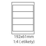 etikety ECODATA Samolepiace 192x61 univerzálne biele (1000 listov A4/bal.) ECO-192x61-1000