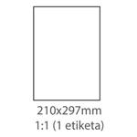 etikety ECODATA Samolepiace 210x297 univerzálne biele (1000 listov A4/bal.) ECO-21029700ZN F