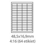 etikety ECODATA Samolepiace 48,5x16,9 univerzálne biele (1000 listov A4/bal.) ECO-48,5x16,9-1000