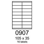 etikety RAYFILM 105x35 univerzálne biele R01000907F (1.000 list./A4) R0100.0907F