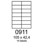 etikety RAYFILM 105x42,4 oranžové flourescentné laser R01330911A (100 list./A4) R0133.0911A
