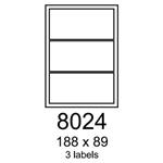 etikety RAYFILM 188x89 matné biele polyetylenové laser/inkjet R05038024A (100 list./A4) R0503.8024A