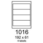 etikety RAYFILM 192x61 univerzálne červené R01221016A (100 list./A4) R0122.1016A