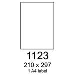 etikety RAYFILM 210x297 univerzálne biele R01001123A (2x slit 7cm) (100 list./A4) R0100.1123A2xS