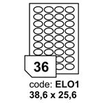 etikety RAYFILM 38,6x25,6 (oval) univerzálne biele R0100ELO1A (100 list./A4) R0100.ELO1A