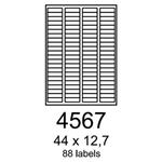 etikety RAYFILM 44x12,7 univerzálne červené R01224567A (100 list./A4) R0122.4567A