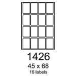 etikety RAYFILM 45x68 univerzálne biele R01001426F (1.000 list./A4) R0100.1426F