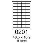 etikety RAYFILM 48,5x16,9 univerzálne žlté R01210201A (100 list./A4) R0121.0201A