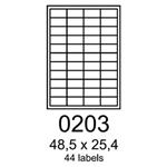 etikety RAYFILM 48,5x25,4 univerzálne žlté R01210203F (1.000 list./A4) R0121.0203F