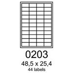 etikety RAYFILM 48,5x25,4 žlté flourescentné laser R01310203F (1.000 list./A4) R0131.0203F