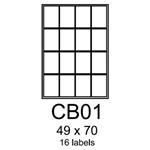 etikety RAYFILM 49x70 univerzálne biele R0100CB01F (1.000 list./A4) R0100.CB01F