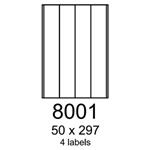 etikety RAYFILM 50x297 univerzálne biele R01008001A (100 list./A4) R0100.8001A