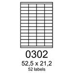 etikety RAYFILM 52,5x21,2 oranžové flourescentné laser R01330302A (100 list./A4) R0133.0302A