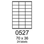 etikety RAYFILM 70x36 polyesterové lesklé biele laser R05040527F (1.000 list./A4) R0504.0527F