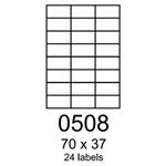 etikety RAYFILM 70x37 univerzálne biele R01000508F (1.000 list./A4) R0100.0508F