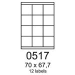 etikety RAYFILM 70x67,7 univerzálne červené R01220517A (100 list./A4) R0122.0517A