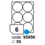 etikety RAYFILM 95mm kruh univerzálne biele R01009595KA (100 list./A4) R0100.9595KA-LCUTA4