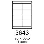 etikety RAYFILM 96x63,5 univerzálne biele R01003643A (1.000 list./A4) R0100.3643F