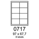 etikety RAYFILM 97x67,7 univerzálne biele R01000717F (1.000 list./A4) R0100.0717F