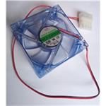 EUROCASE ventilátor 80mm, 12V/0,17A, prosvětlený modrý (molex)