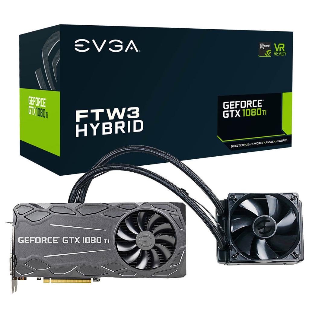 EVGA GeForce GTX 1080 Ti FTW3 HYBRID GAMING / 11GB GDDR5X / 3xDP / HDMI / iCX technologie (9 termálních s 11G-P4-6698-KR