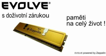 EVOLVEO 2GB SODIMM DDR II 667MHz Zeppelin GOLD (box), CL6 (doživotní záruka) 2G/667 SO EG