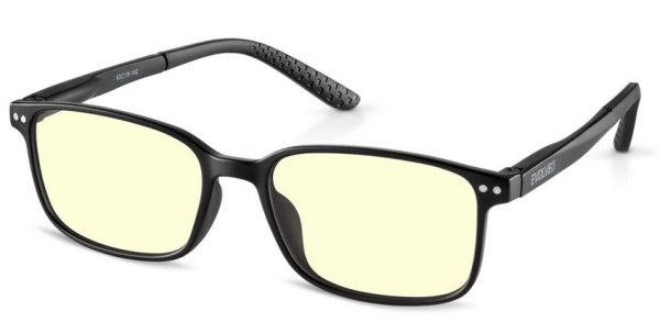 EVOLVEO BlueBlock40, PC brýle, blokace modrého světla 40%, nedioptrické, černé