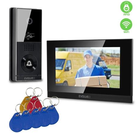 EVOLVEO DoorPhone AHD7 Plus – domovní videotelefon s čipovým odemykáním a mobilní aplikací DPAHD7-PLUS