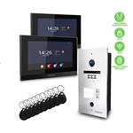 EVOLVEO DoorPhone ID-2, 2drátový videotelefon pro dva byty s RFID, otiskem prstu a podporou ONVIF kamer DP-ID-2-S