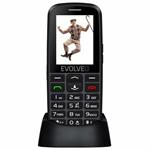 EVOLVEO EasyPhone EG, mobilní telefon pro seniory s nabíjecím stojánkem (černá barva) EP-550-EGB