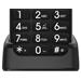 EVOLVEO EasyPhone FL, mobilní telefon pro seniory s nabíjecím stojánkem, černá EP-801-FLB