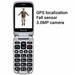 EVOLVEO EasyPhone FS, vyklápěcí mobilní telefon 2.8" pro seniory s nabíjecím stojánkem (černá barva) EP-771-FSB