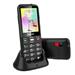 EVOLVEO EasyPhone FS, vyklápěcí mobilní telefon 2.8" pro seniory s nabíjecím stojánkem (černá barva) EP-771-FSB